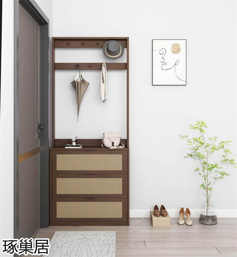 琢巢居 侘寂風(fēng)編藤實(shí)木家具