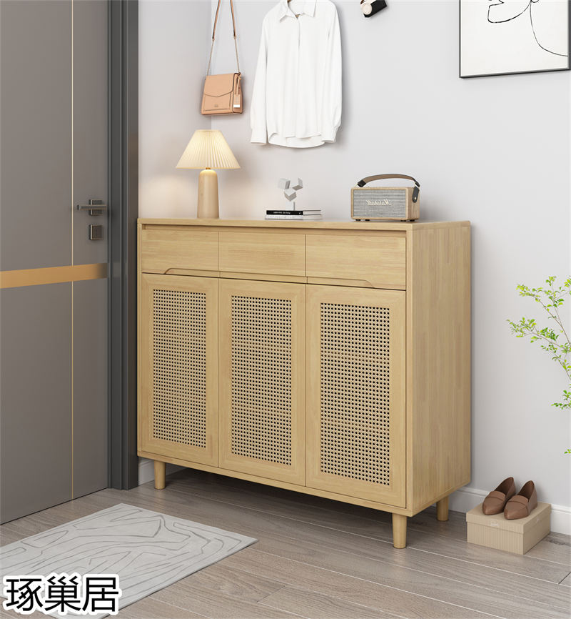 琢巢居 侘寂風(fēng)編藤實(shí)木家具