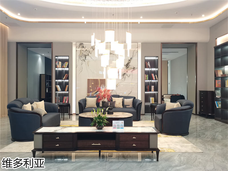 尚歐家具 維多利亞現代輕奢烏金木家具展廳實拍