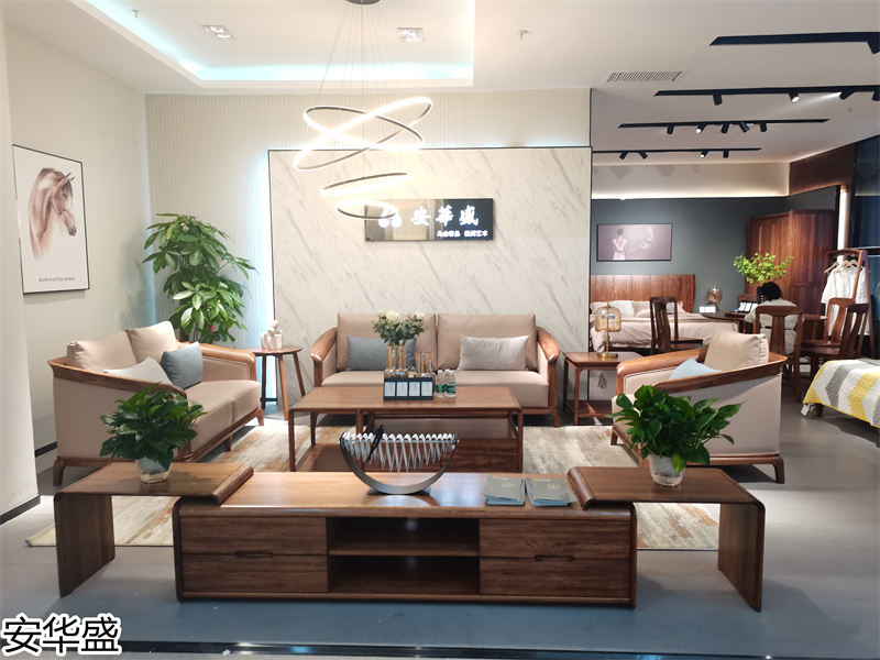 安華盛 現(xiàn)代極簡(jiǎn)風(fēng)格烏金木家具展廳實(shí)拍
