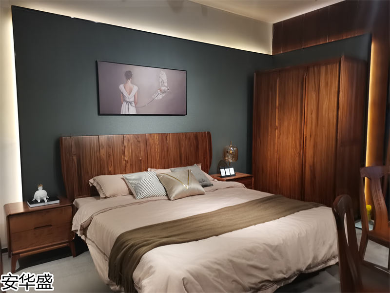 安華盛 現(xiàn)代極簡(jiǎn)風(fēng)格烏金木家具展廳實(shí)拍