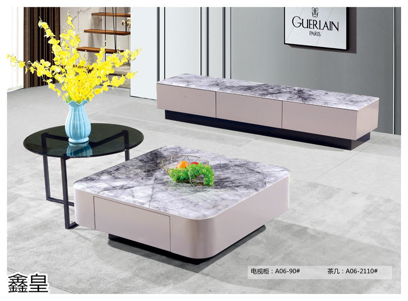 鑫皇家居 極簡輕奢兩廳超晶石臺面家具