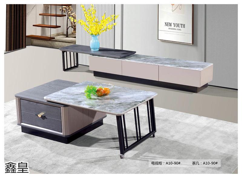 鑫皇家居 極簡輕奢兩廳超晶石臺面家具