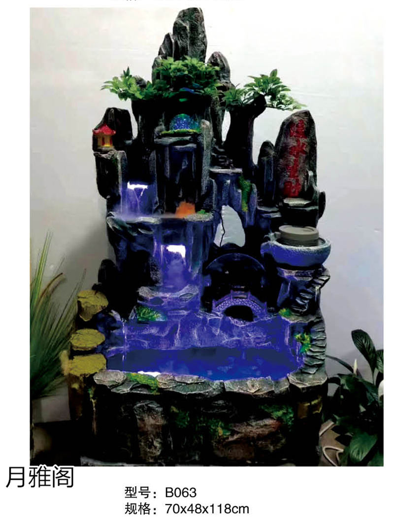 南康風水家居擺件,江西樹脂開業擺件批發,贛州假山流水擺件定制