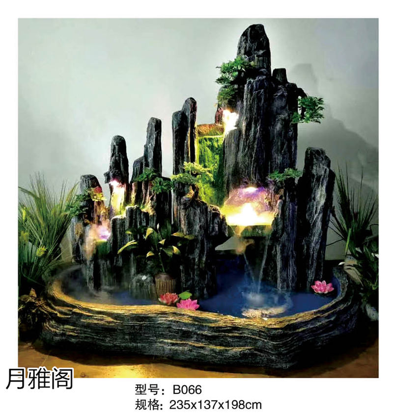 南康風水家居擺件,江西樹脂開業擺件批發,贛州假山流水擺件定制