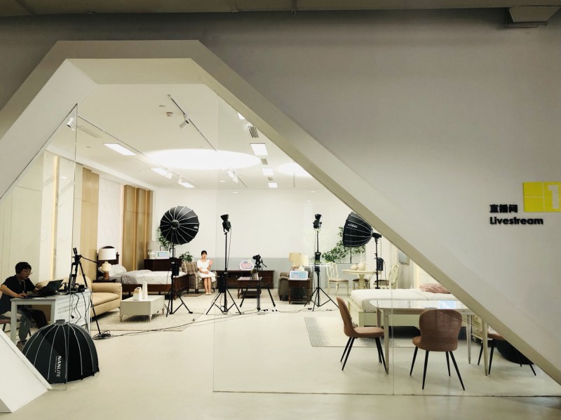 位于美克數創科藝園內的直播間