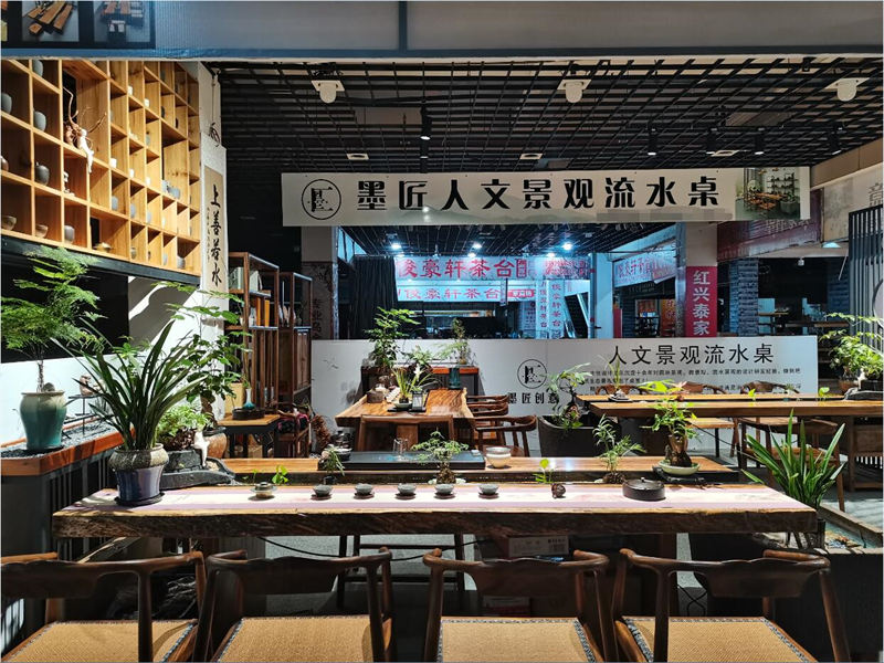 墨匠創(chuàng)意 人文景觀流水茶桌展廳實(shí)拍