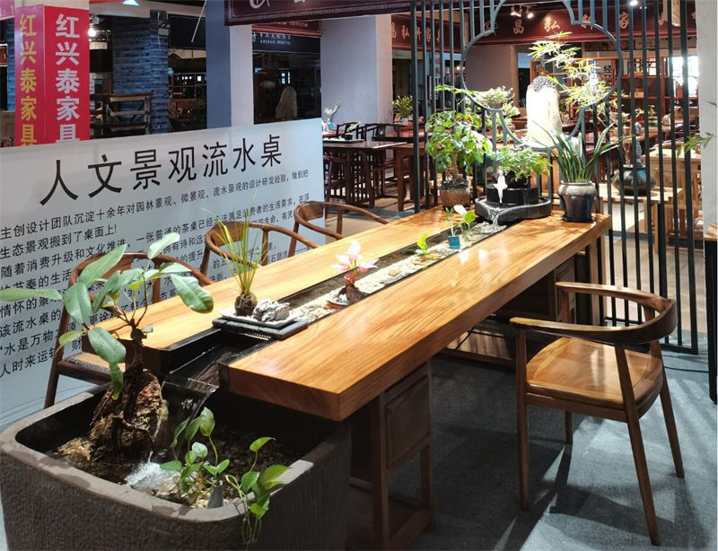 墨匠創(chuàng)意 人文景觀流水茶桌展廳實(shí)拍