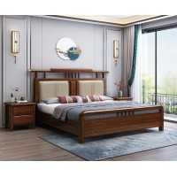 鑫亞軒家具卓越皇朝：烏金木大床9023#軟靠