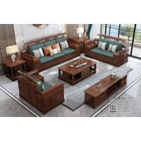 鑫亞軒家具卓越皇朝：烏金木1+2+3沙發621#冬夏兩用