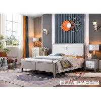 長(zhǎng)樂(lè)家具輕奢系列：大床601#（壓紋）