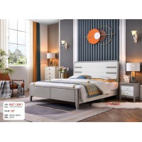 長(zhǎng)樂(lè)家具輕奢系列：大床602#（壓紋）