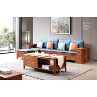 長(zhǎng)樂(lè)家具胡桃木系列：轉(zhuǎn)角沙發(fā)A262#