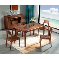 盛唐盛景·慕格意式簡奢南美胡桃木M8003西餐臺、M8103餐椅、M8201餐邊柜