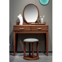 盛唐盛景·慕格意式簡奢南美胡桃木M7202妝臺、M7203妝凳