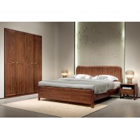 盛唐盛景·慕格意式簡奢南美胡桃木M7007大床、M7103床頭柜、M7303四門衣柜