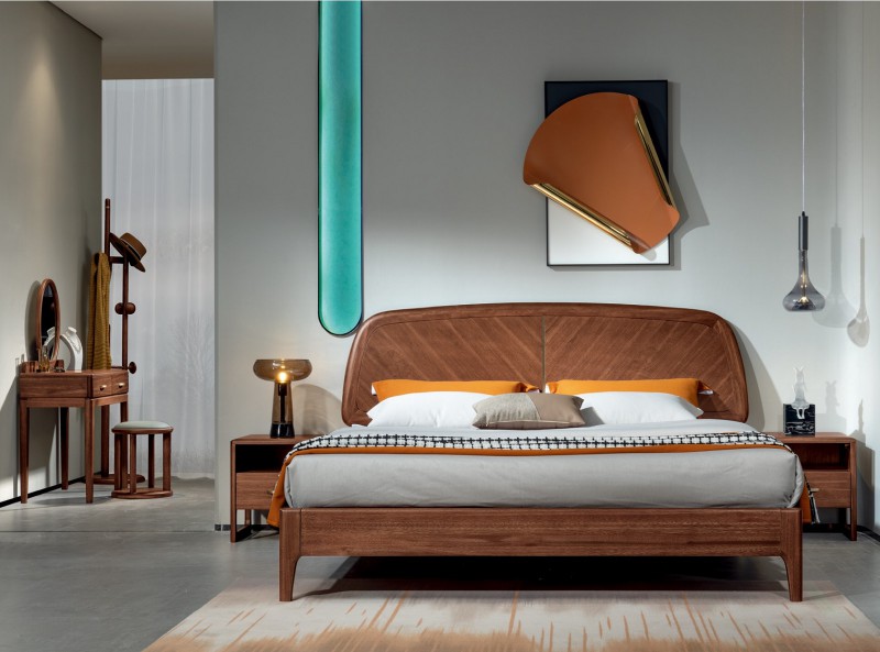 M7006大床、M7103床頭柜、M7202妝臺、M7203妝凳