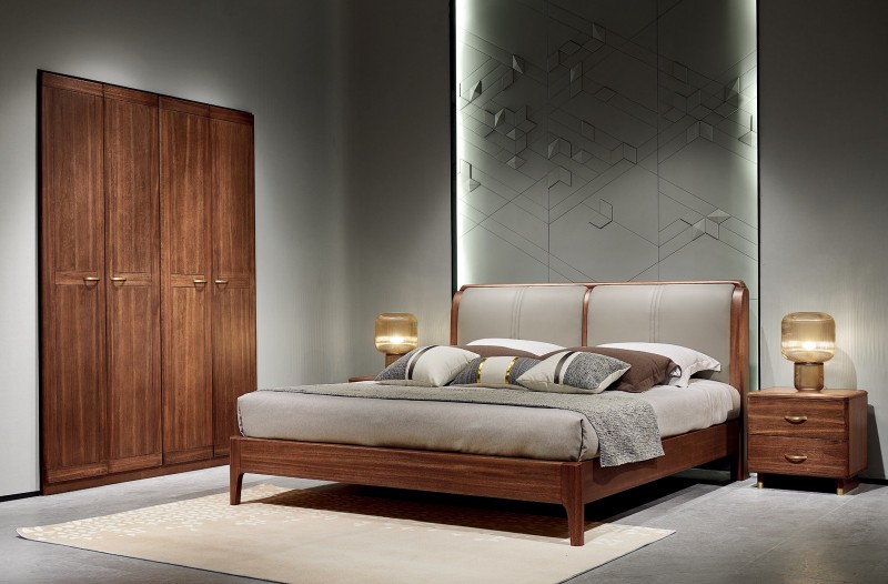 M7002大床、M7101床頭柜、M7303四門衣柜