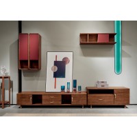 盛唐盛景·慕格意式簡奢南美胡桃木M6301-1地柜（左柜）、M6301-3地柜（右柜）、M6301-4豎柜、M6301-5橫柜