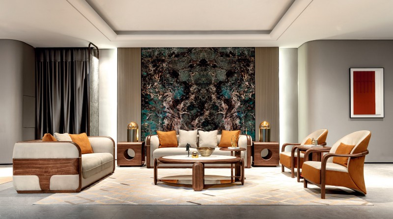 M6001沙發1+2+3、M6101組合茶幾、M6201方角幾、M6402休閑椅、M6401休閑幾