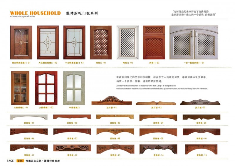 江西贛州威瑪e家全屋定制廚柜門板系列