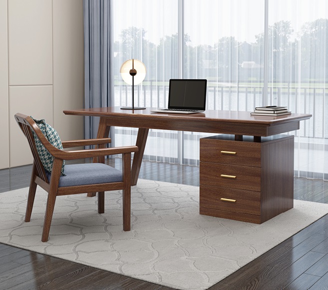 木匠空間現代簡約實木書桌S01#