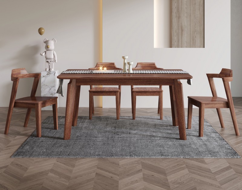 木匠空間現代簡約實木西餐桌CZ10#、餐椅CY10#