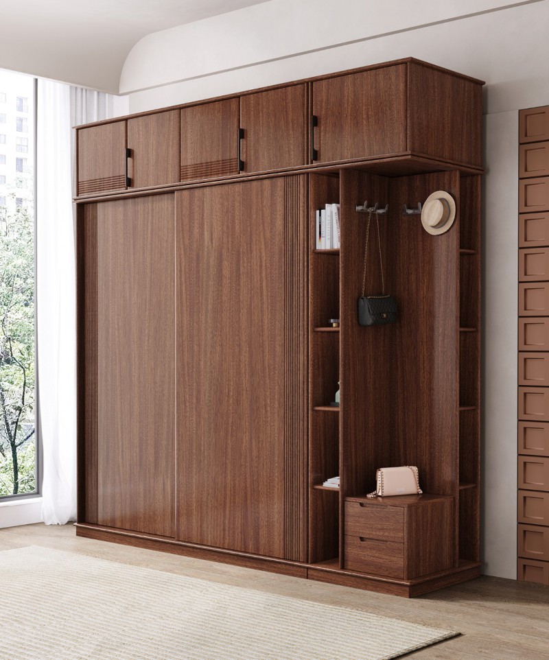 木匠空間現代簡約實木推拉門衣柜Y02#