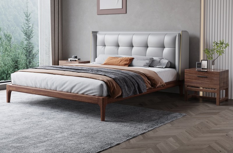 木匠空間現代簡約實木床C33#