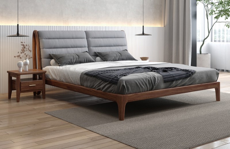 木匠空間現(xiàn)代簡(jiǎn)約實(shí)木床C26#