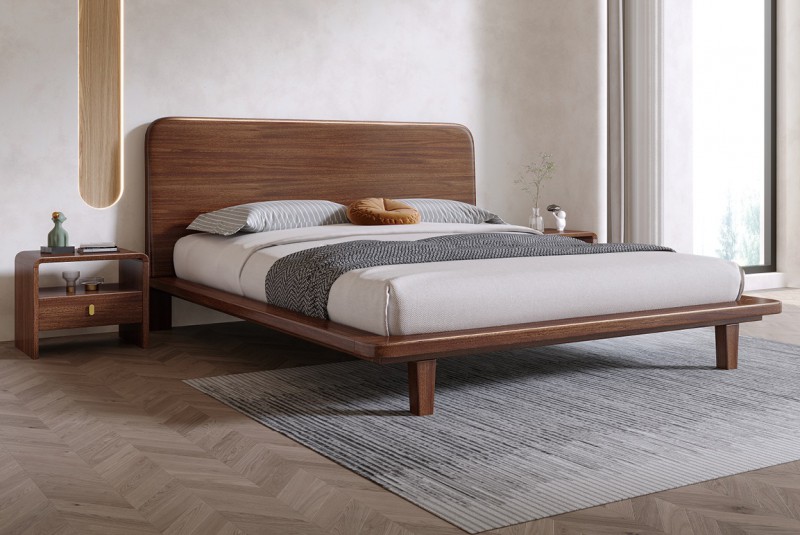 木匠空間現代簡約實木床C35#