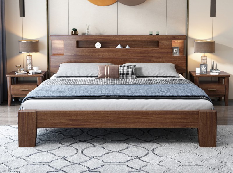 木匠空間現代簡約實木床C25#