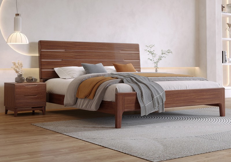 木匠空間現代簡約實木床C10#