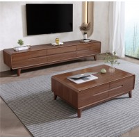 木匠空間現代簡約實木電視柜DS10#、茶幾CJ10#