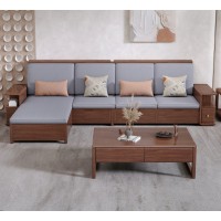 木匠空間現代簡約實木轉角沙發805#