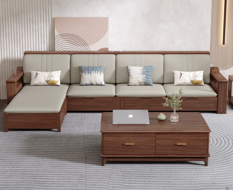 木匠空間現(xiàn)代簡(jiǎn)約實(shí)木沙發(fā)803#高箱轉(zhuǎn)角
