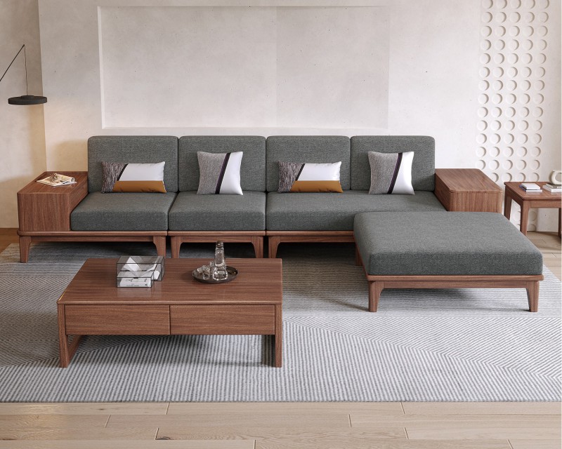 木匠空間現(xiàn)代簡約實木沙發(fā)806#