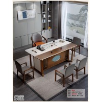 景恒現代簡約風格實木茶臺，南康實木茶臺，江西實木茶臺、茶桌椅、博古架生產廠家