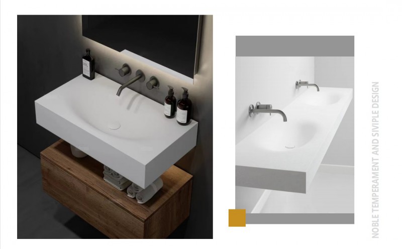 美砼建裝杜邦可麗耐實體面材衛浴一體盆