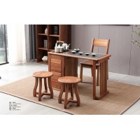 安德穩(wěn)南美胡桃木木蠟油原木家具：茶臺(tái)1019#