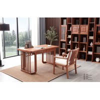 安德穩南美胡桃木木蠟油原木家具：書桌1010#、書椅1010#、書柜1001#