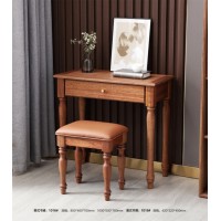 安德穩南美胡桃木木蠟油原木家具：美式書桌書凳1016#