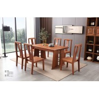 安德穩(wěn)南美胡桃木木蠟油原木家具：餐桌388#、餐椅683#