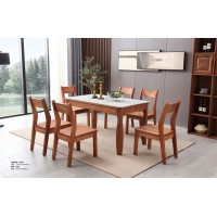 安德穩(wěn)南美胡桃木木蠟油原木家具：巖板餐桌W01#、餐椅601#