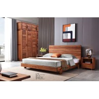 安德穩(wěn)南美胡桃木木蠟油原木家具：床909#