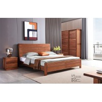 安德穩(wěn)南美胡桃木木蠟油原木家具：床828#
