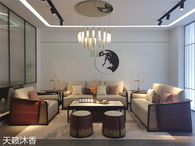 世紀(jì)豪軒&middot;天籟沐香 蘭亭韻-悅系列時尚輕奢新中式風(fēng)格愛里古夷蘇木家具展廳實拍