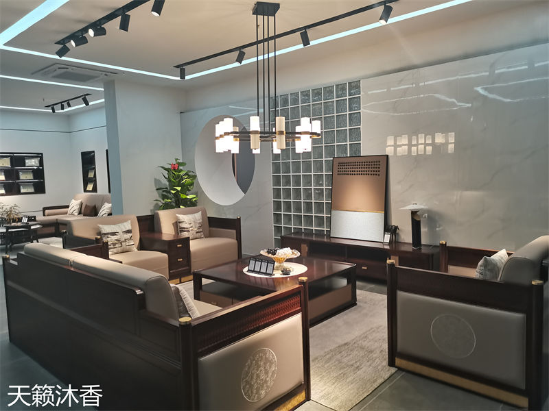 世紀(jì)豪軒&middot;天籟沐香 蘭亭韻-悅系列時尚輕奢新中式風(fēng)格愛里古夷蘇木家具展廳實拍