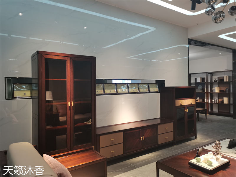 世紀(jì)豪軒&middot;天籟沐香 蘭亭韻-悅系列時尚輕奢新中式風(fēng)格愛里古夷蘇木家具展廳實拍
