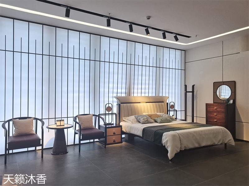 世紀(jì)豪軒&middot;天籟沐香 蘭亭韻-悅系列時尚輕奢新中式風(fēng)格愛里古夷蘇木家具展廳實拍